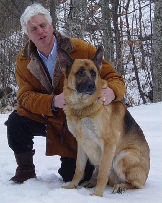 Oreste Signore with his dog Attila